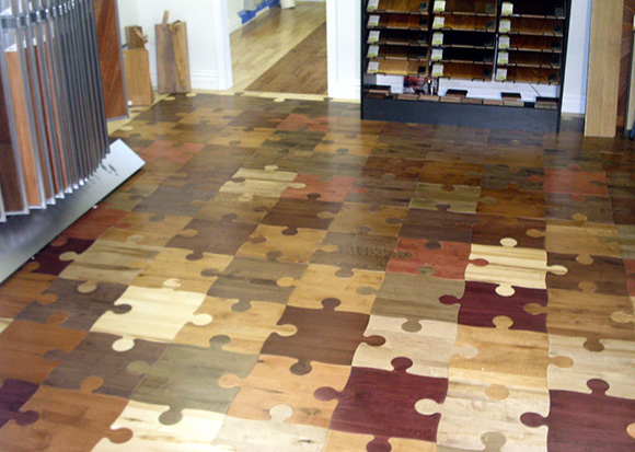 wood puzzle hardwood flooring design